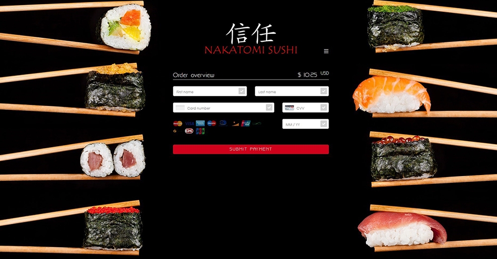 Paymentpage Nakatomi Sushi